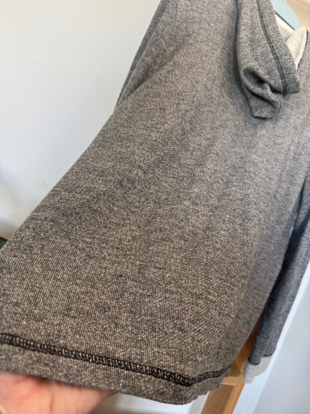 EUC Chicos Zenergy Size 2 Bling Lightweight Cozy Gray Zip-Up Hoodie with Hood - Picture 8 of 10